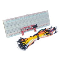 Set Breadboard 830 + Modul DC + 65 conectori  colorati
